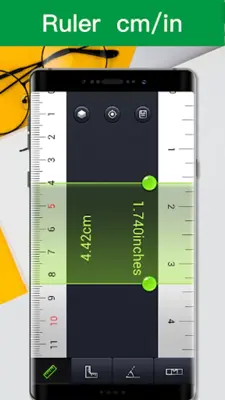 Ruler & Bubble Level android App screenshot 0